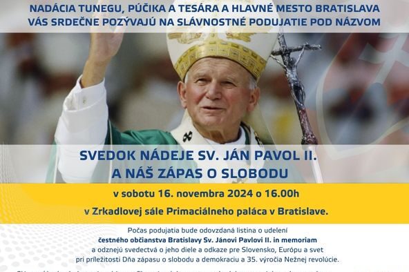 Podujatie -Svedok nádeje sv. Ján Pavol II